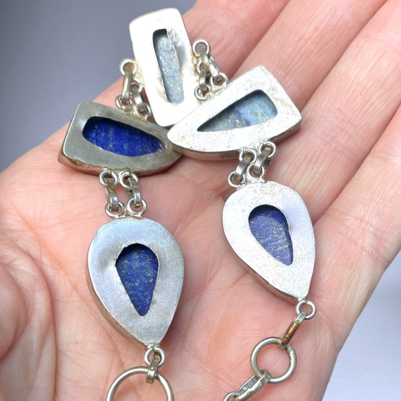 🌺ON SALE! Sterling & Lapis Bracelet - Picture 6 of 12
